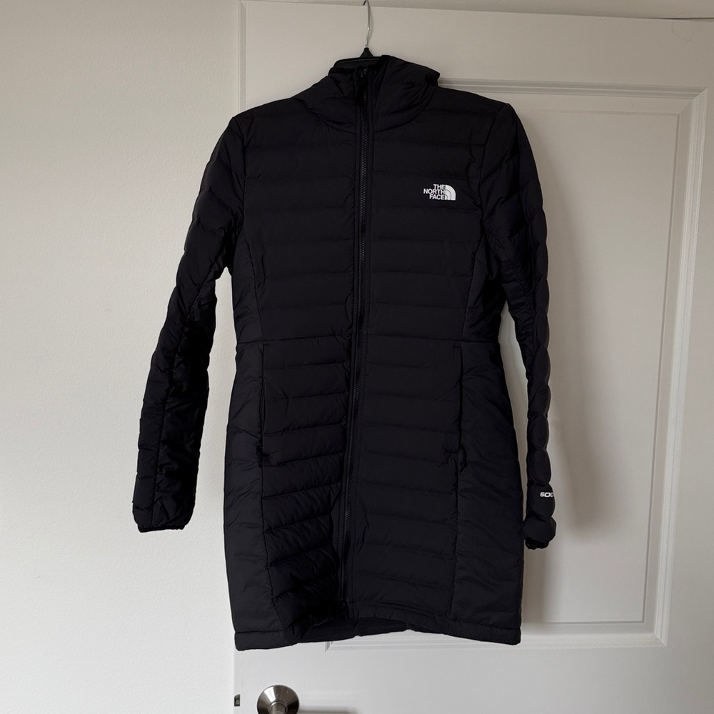EUC North Face Belleview down parka jacket M - Picture 7 of 8